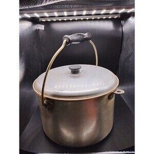 Vtg. Sears Best Maid of Honor 10 Quart Aluminum Pot w/Lid & Locking Bail Handle